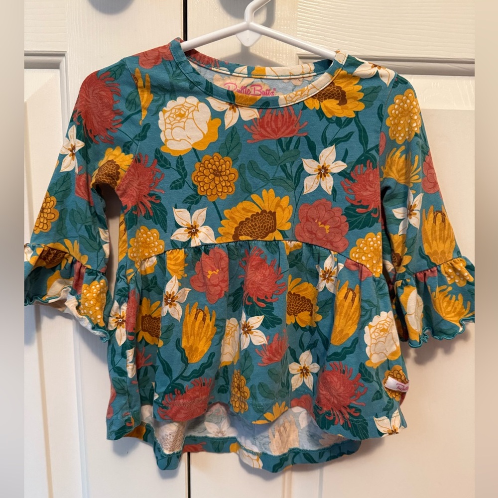 Ruffle Butts Floral Ruffle Top